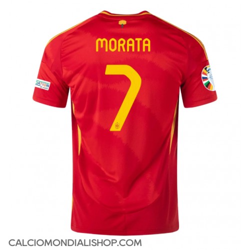 Maglie da calcio Spagna Alvaro Morata #7 Prima Maglia Europei 2024 Manica Corta